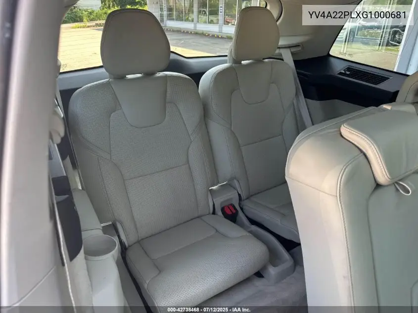 2016 Volvo Xc90 T6 VIN: YV4A22PLXG1000681 Lot: 42738468