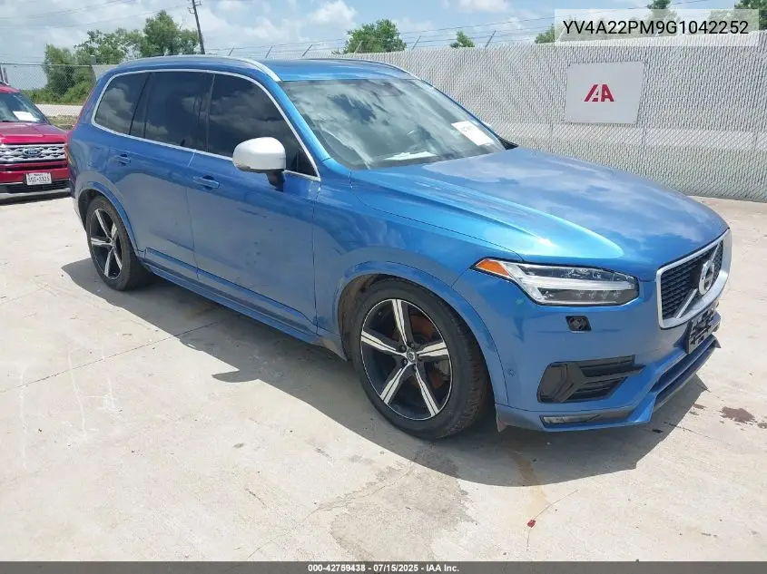 2016 Volvo Xc90 T6 R-Design VIN: YV4A22PM9G1042252 Lot: 42759438