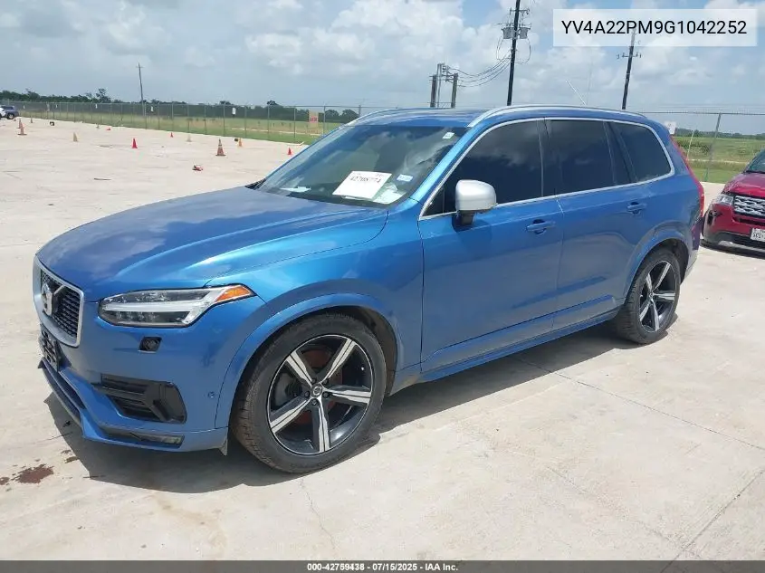 2016 Volvo Xc90 T6 R-Design VIN: YV4A22PM9G1042252 Lot: 42759438