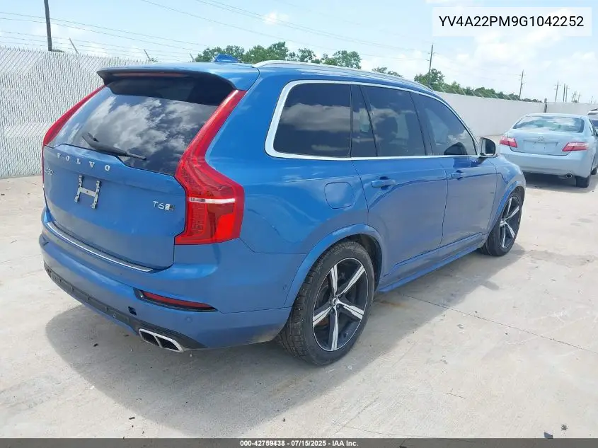 2016 Volvo Xc90 T6 R-Design VIN: YV4A22PM9G1042252 Lot: 42759438