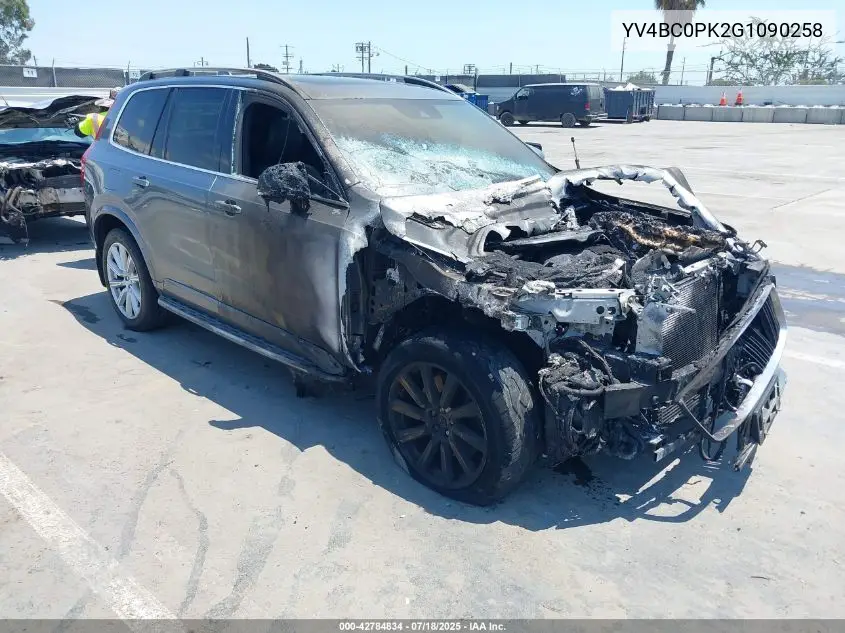2016 Volvo Xc90 Hybrid T8 Momentum VIN: YV4BC0PK2G1090258 Lot: 42784834