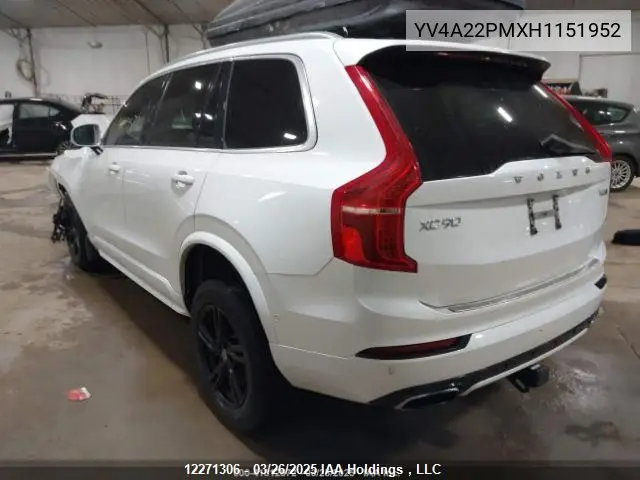 2017 Volvo Xc90 T6 VIN: YV4A22PMXH1151952 Lot: 12271306