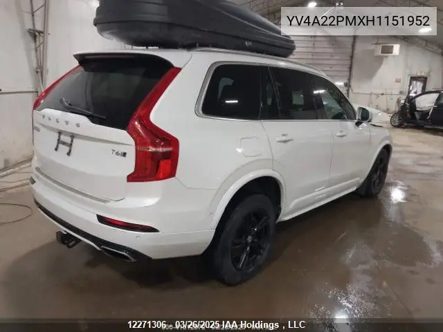 2017 Volvo Xc90 T6 VIN: YV4A22PMXH1151952 Lot: 12271306