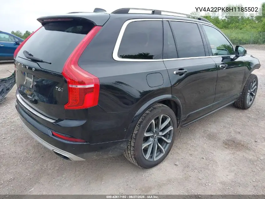 2017 Volvo Xc90 T6 Momentum VIN: YV4A22PK8H1185502 Lot: 42617192