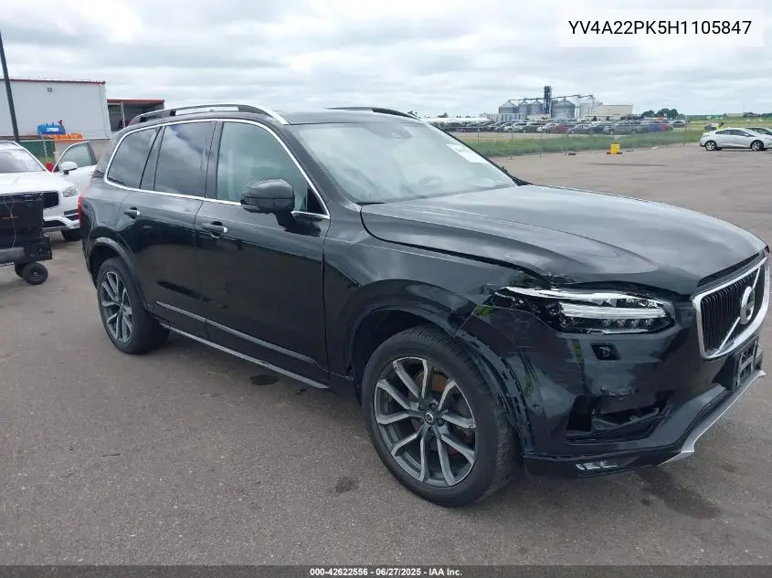 2017 Volvo Xc90 T6 Momentum VIN: YV4A22PK5H1105847 Lot: 42622556