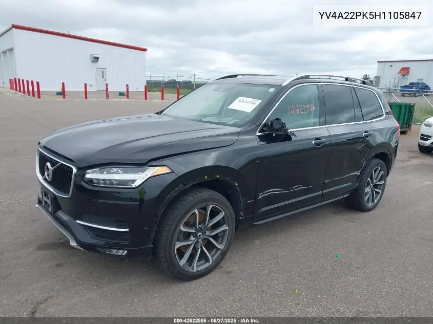 2017 Volvo Xc90 T6 Momentum VIN: YV4A22PK5H1105847 Lot: 42622556
