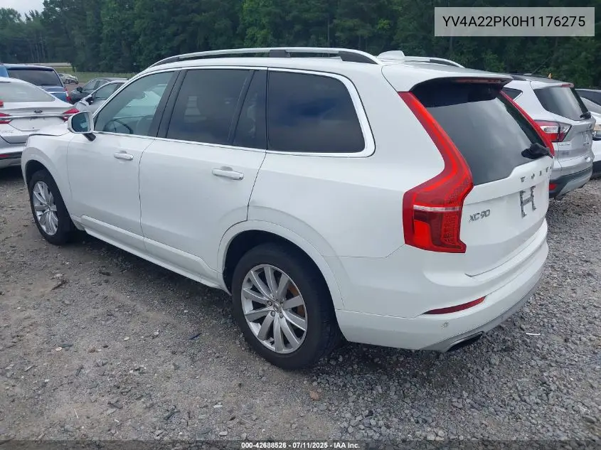 2017 Volvo Xc90 T6 Momentum VIN: YV4A22PK0H1176275 Lot: 42688526