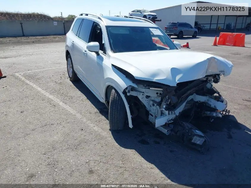 2017 Volvo Xc90 T6 Momentum VIN: YV4A22PKXH1178325 Lot: 42768121