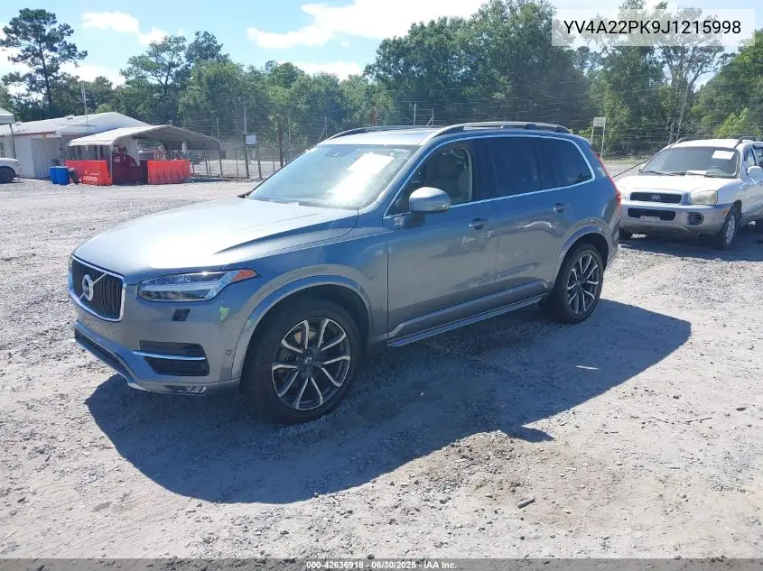 2018 Volvo Xc90 T6 Momentum VIN: YV4A22PK9J1215998 Lot: 42636918