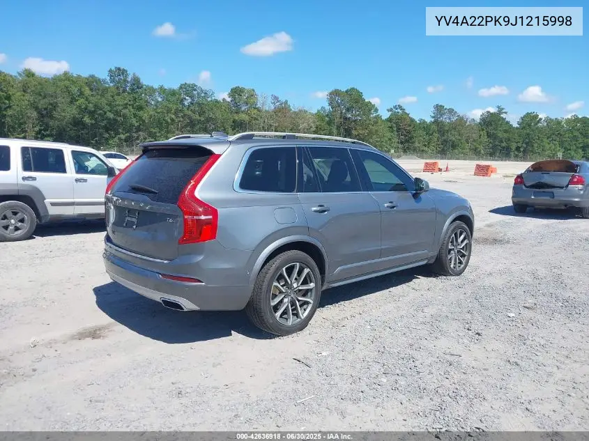 2018 Volvo Xc90 T6 Momentum VIN: YV4A22PK9J1215998 Lot: 42636918