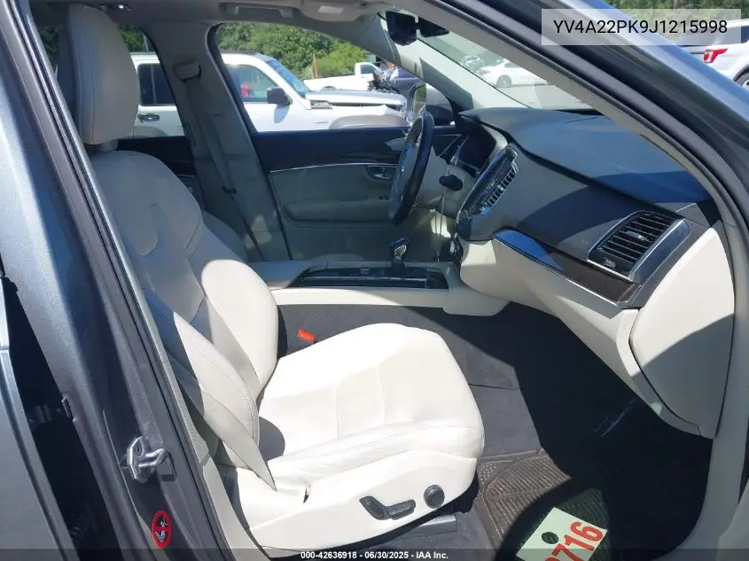 2018 Volvo Xc90 T6 Momentum VIN: YV4A22PK9J1215998 Lot: 42636918