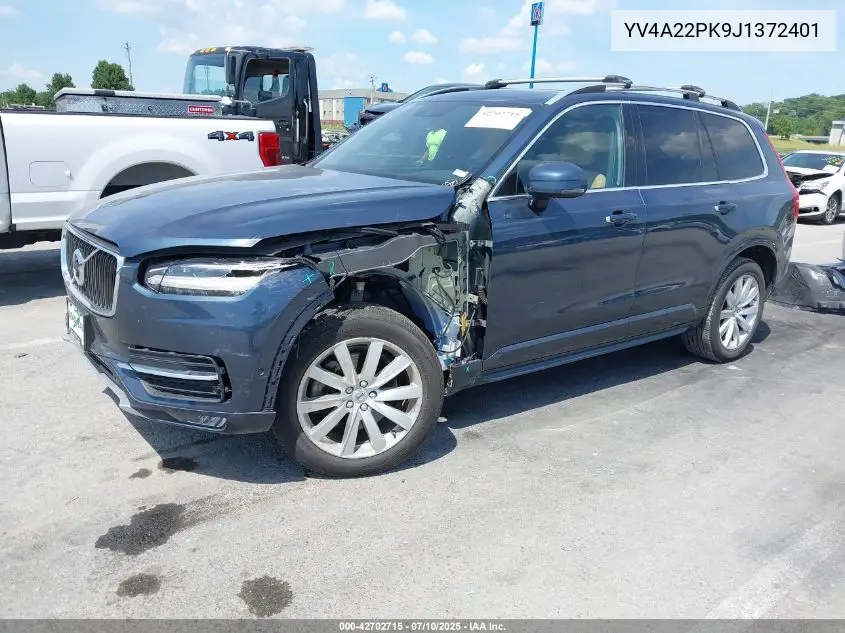 2018 Volvo Xc90 T6 Momentum VIN: YV4A22PK9J1372401 Lot: 42702715