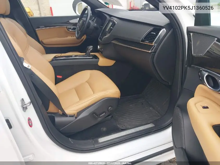 2018 Volvo Xc90 T5 Momentum VIN: YV4102PK5J1360526 Lot: 42729920