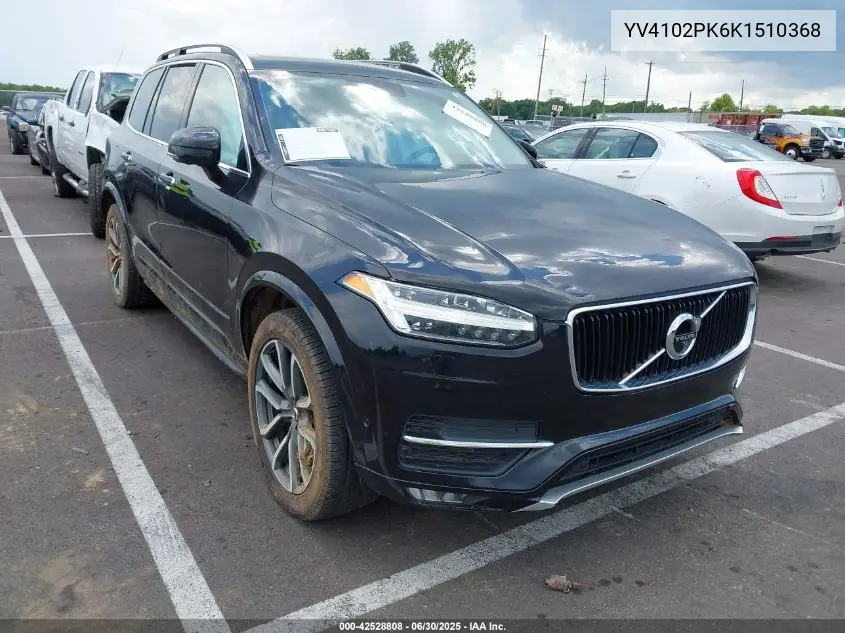 2019 Volvo Xc90 T5 Momentum VIN: YV4102PK6K1510368 Lot: 42528808