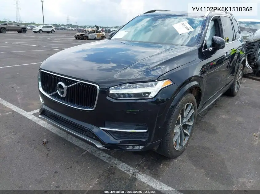 2019 Volvo Xc90 T5 Momentum VIN: YV4102PK6K1510368 Lot: 42528808