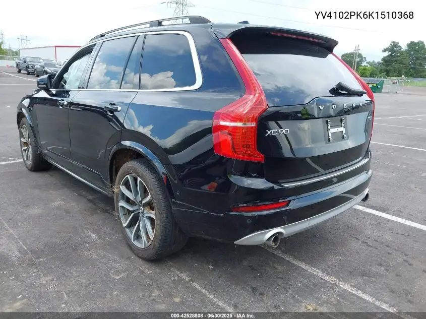 2019 Volvo Xc90 T5 Momentum VIN: YV4102PK6K1510368 Lot: 42528808