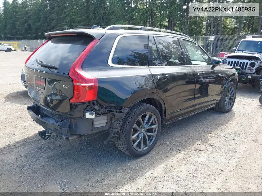 2019 Volvo Xc90 T6 Momentum VIN: YV4A22PKXK1485985 Lot: 42694809