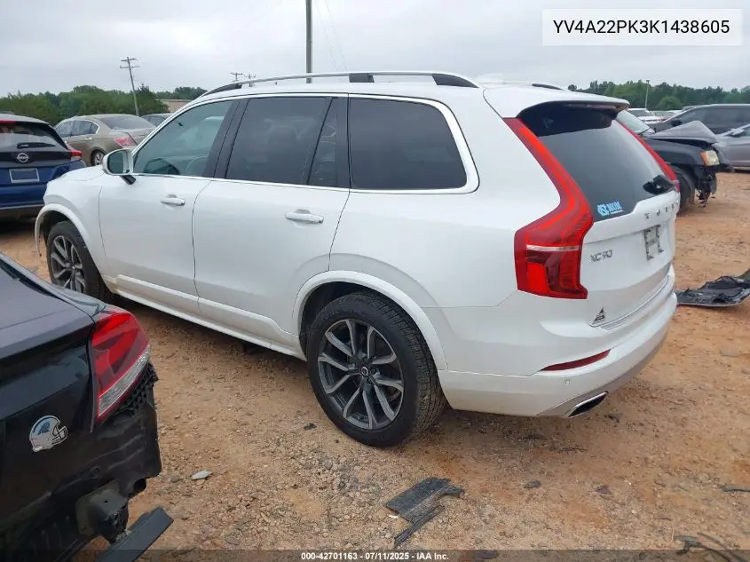 2019 Volvo Xc90 T6 Momentum VIN: YV4A22PK3K1438605 Lot: 42701163