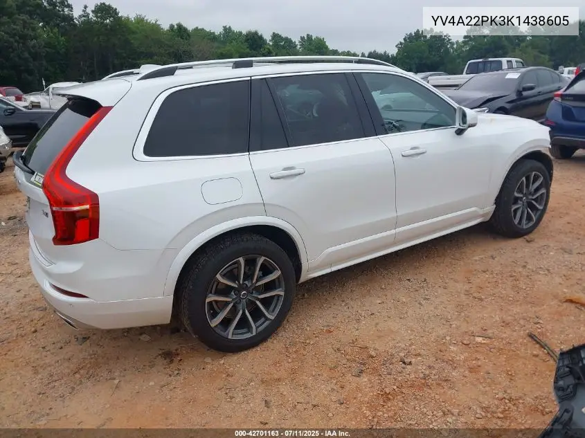 2019 Volvo Xc90 T6 Momentum VIN: YV4A22PK3K1438605 Lot: 42701163