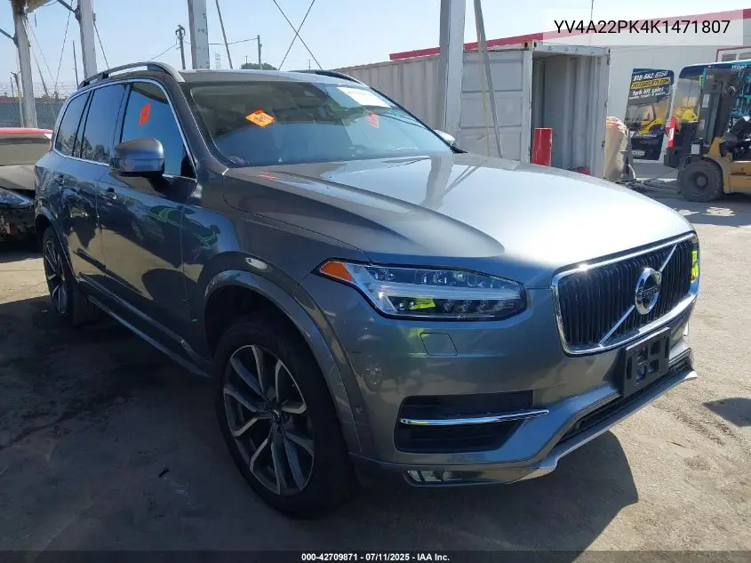 2019 Volvo Xc90 T6 Momentum VIN: YV4A22PK4K1471807 Lot: 42709871