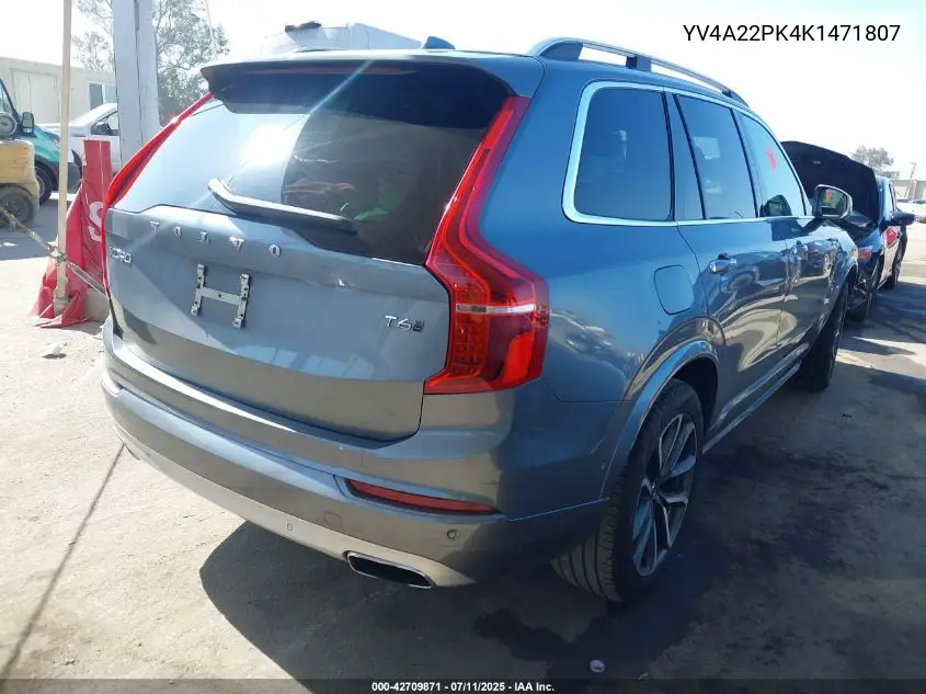 2019 Volvo Xc90 T6 Momentum VIN: YV4A22PK4K1471807 Lot: 42709871