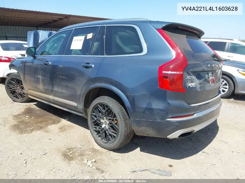 2020 Volvo Xc90 T6 Inscription 6 Passenger VIN: YV4A221L4L1603628 Lot: 41999980