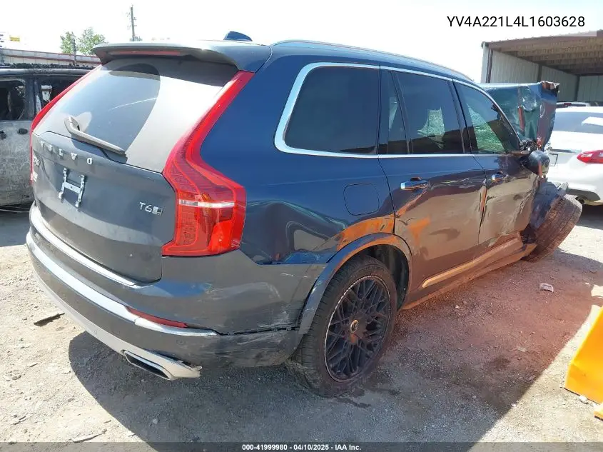 2020 Volvo Xc90 T6 Inscription 6 Passenger VIN: YV4A221L4L1603628 Lot: 41999980