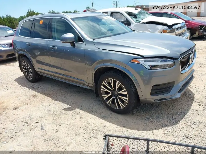 2020 Volvo Xc90 T6 Momentum 7 Passenger VIN: YV4A22PK7L1583597 Lot: 42647812