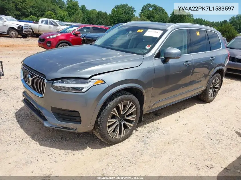 2020 Volvo Xc90 T6 Momentum 7 Passenger VIN: YV4A22PK7L1583597 Lot: 42647812