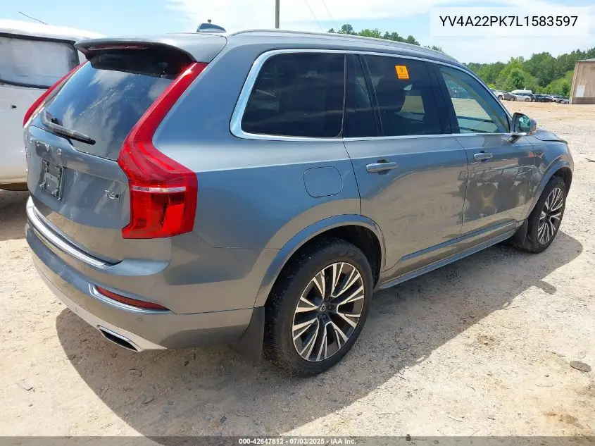 2020 Volvo Xc90 T6 Momentum 7 Passenger VIN: YV4A22PK7L1583597 Lot: 42647812