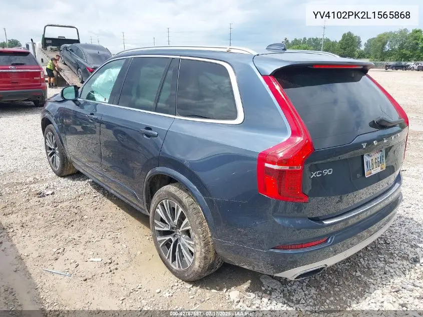 2020 Volvo Xc90 T5 Momentum 7 Passenger VIN: YV4102PK2L1565868 Lot: 42767587