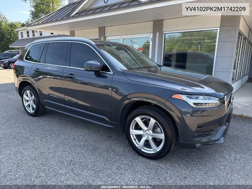 2021 Volvo Xc90 T5 Momentum VIN: YV4102PK2M1742209 Lot: 42604622