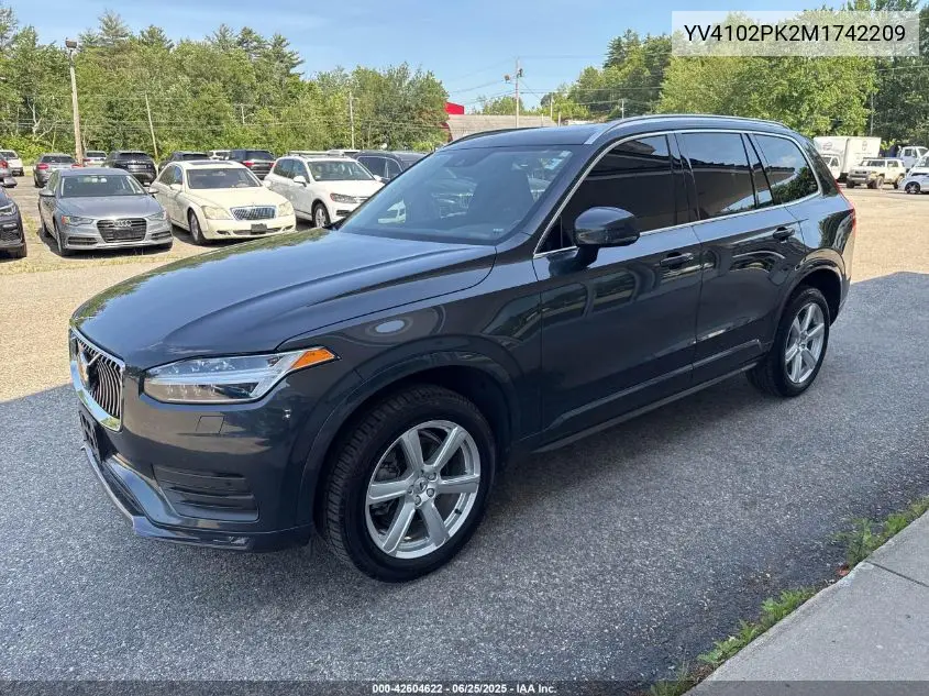 2021 Volvo Xc90 T5 Momentum VIN: YV4102PK2M1742209 Lot: 42604622