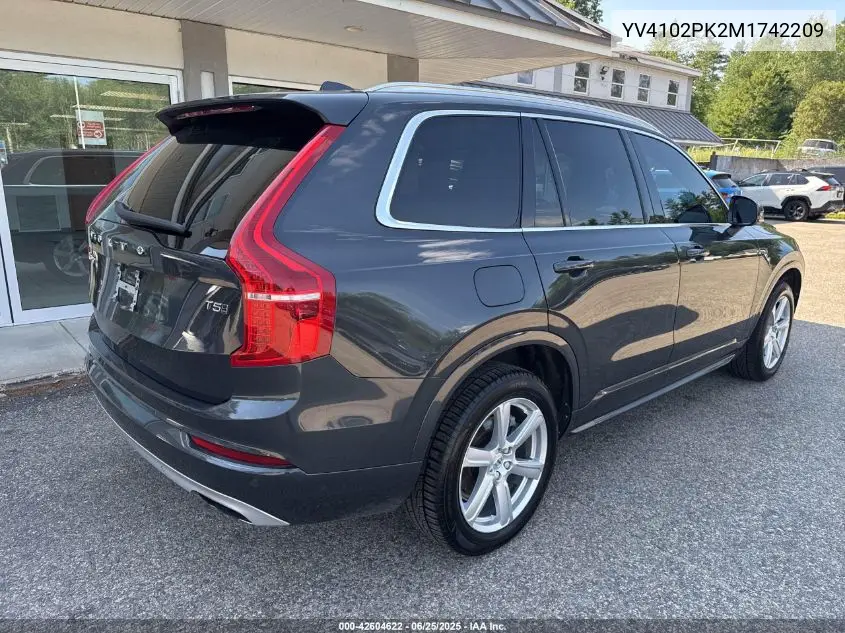 2021 Volvo Xc90 T5 Momentum VIN: YV4102PK2M1742209 Lot: 42604622