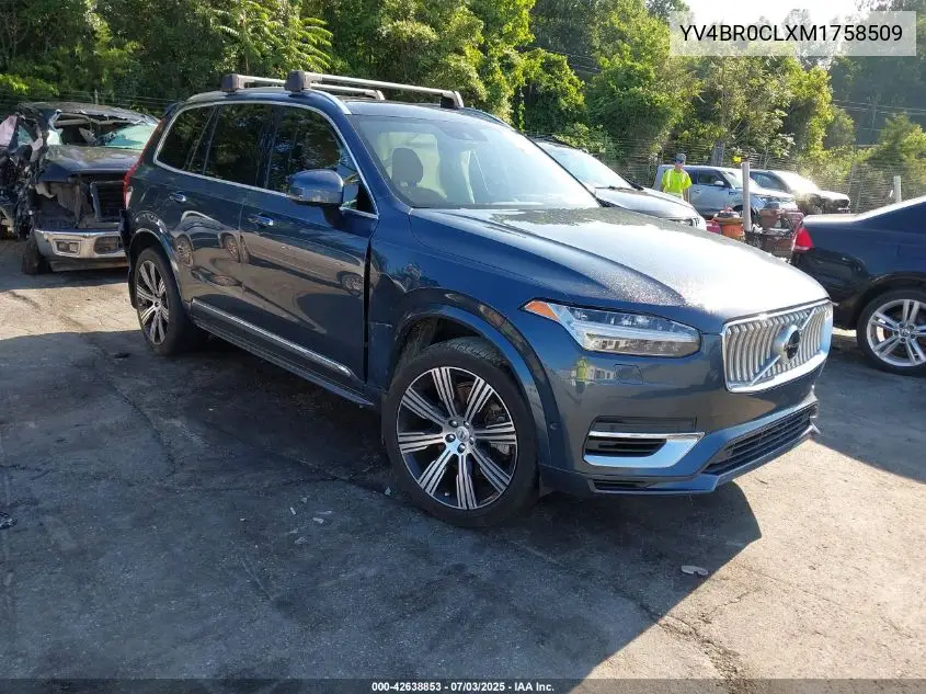 2021 Volvo Xc90 T8 Recharge Inscription VIN: YV4BR0CLXM1758509 Lot: 42638853