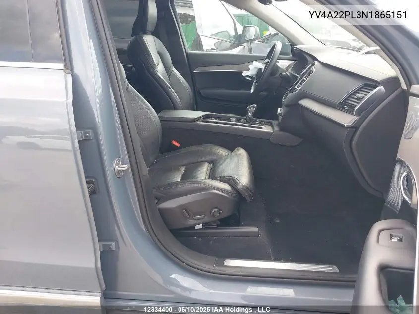 2022 Volvo Xc90 T6 Inscription VIN: YV4A22PL3N1865151 Lot: 12334400
