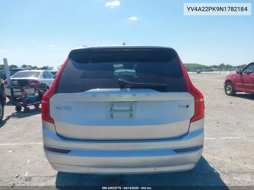 2022 Volvo Xc90 T6 Momentum VIN: YV4A22PK9N1782184 Lot: 42032776