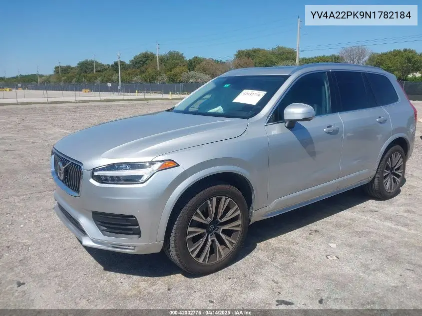 2022 Volvo Xc90 T6 Momentum VIN: YV4A22PK9N1782184 Lot: 42032776