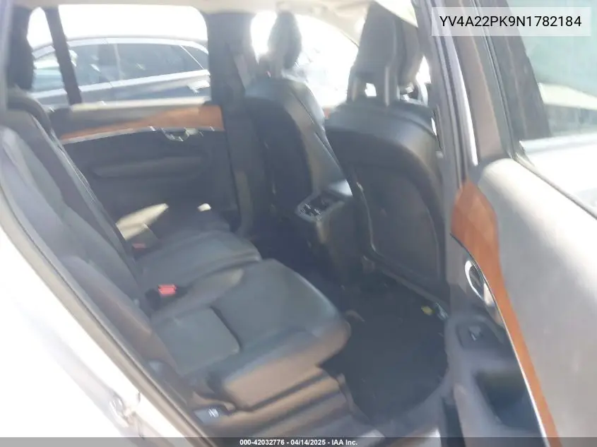 2022 Volvo Xc90 T6 Momentum VIN: YV4A22PK9N1782184 Lot: 42032776