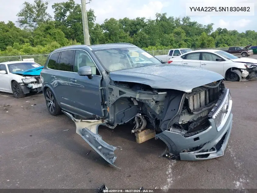 2022 Volvo Xc90 T6 Inscription 7 Passenger VIN: YV4A22PL5N1830482 Lot: 42591316