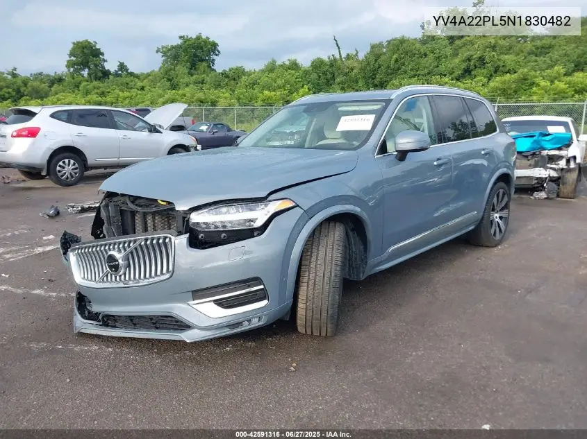 2022 Volvo Xc90 T6 Inscription 7 Passenger VIN: YV4A22PL5N1830482 Lot: 42591316
