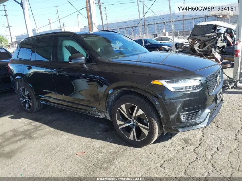 2023 Volvo Xc90 T8 Plus Dark Theme 7-Seater VIN: YV4H60CW6P1934151 Lot: 42690505