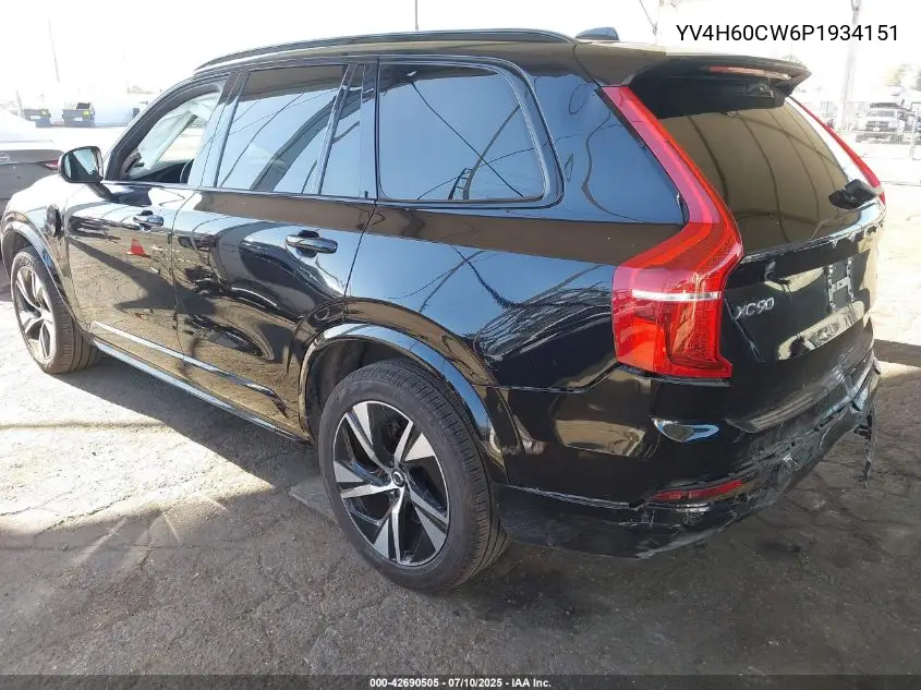 2023 Volvo Xc90 T8 Plus Dark Theme 7-Seater VIN: YV4H60CW6P1934151 Lot: 42690505
