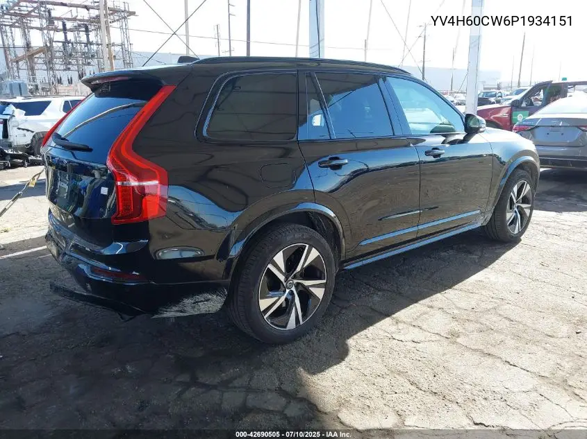 2023 Volvo Xc90 T8 Plus Dark Theme 7-Seater VIN: YV4H60CW6P1934151 Lot: 42690505